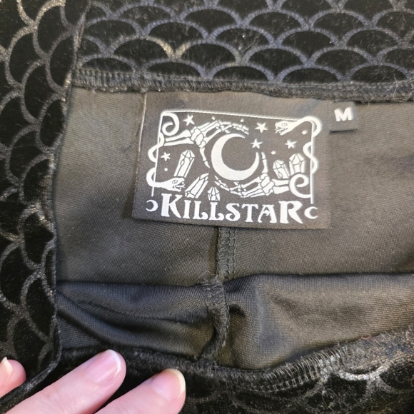 Killstar Black Velvet Garter Pants | Size M | Goth Alt Mermaid - Picture 2 of 6